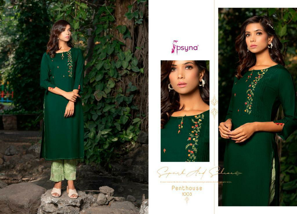 Penthouse By Psyna Kurtis With Bottom Catalog